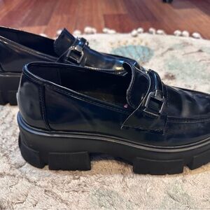 Steve Madden Black Chunky Loafers